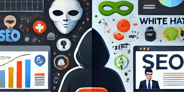 黑帽SEO与白帽SEO的对比：黑暗的欺骗与明亮的可持续发展。