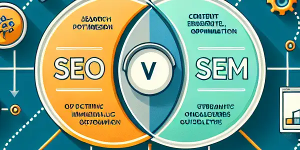 SEO与SEM的区别与联系，展示网站流量和转化率的提升策略。